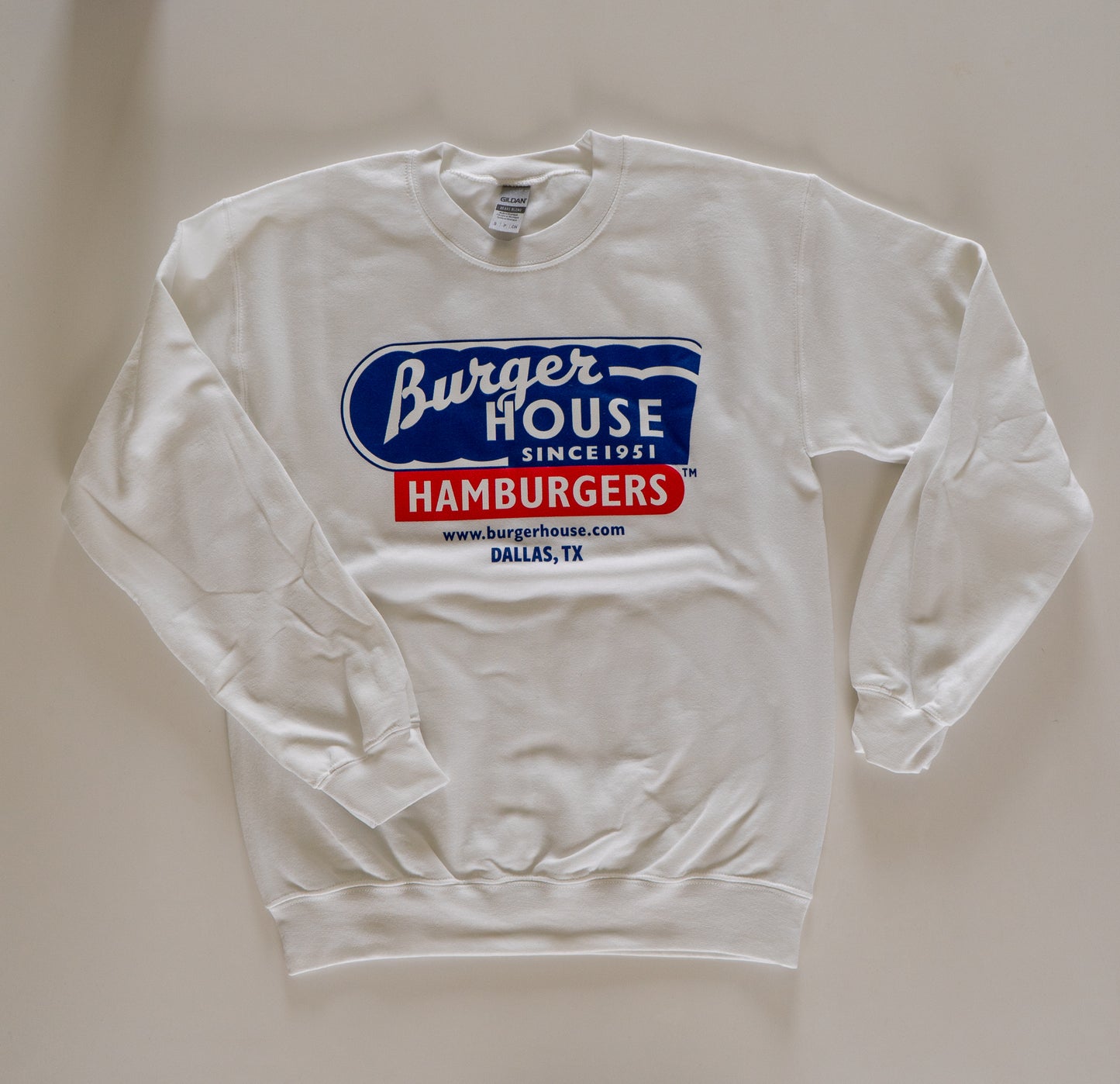 Burger House White Crewneck